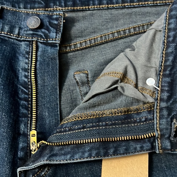 New Levi's 505 Regular-Fit Jeans Dark Stone Wash Navy Blue 32x30 - Picture 9 of 10